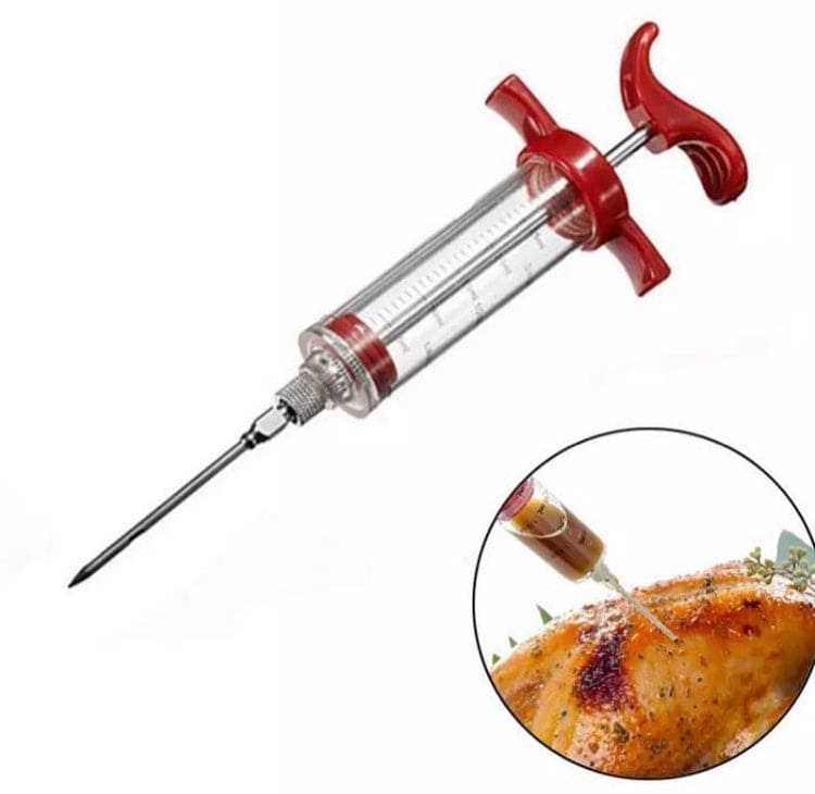 Meat Marinade Seasoning Flavor Injector, Injection Syringe With Screw-on Meat Needle For BBQ Grill Meat Marinade Seasoning Flavor Injector, Injection Syringe With Screw-on Meat Needle For BBQ Grill